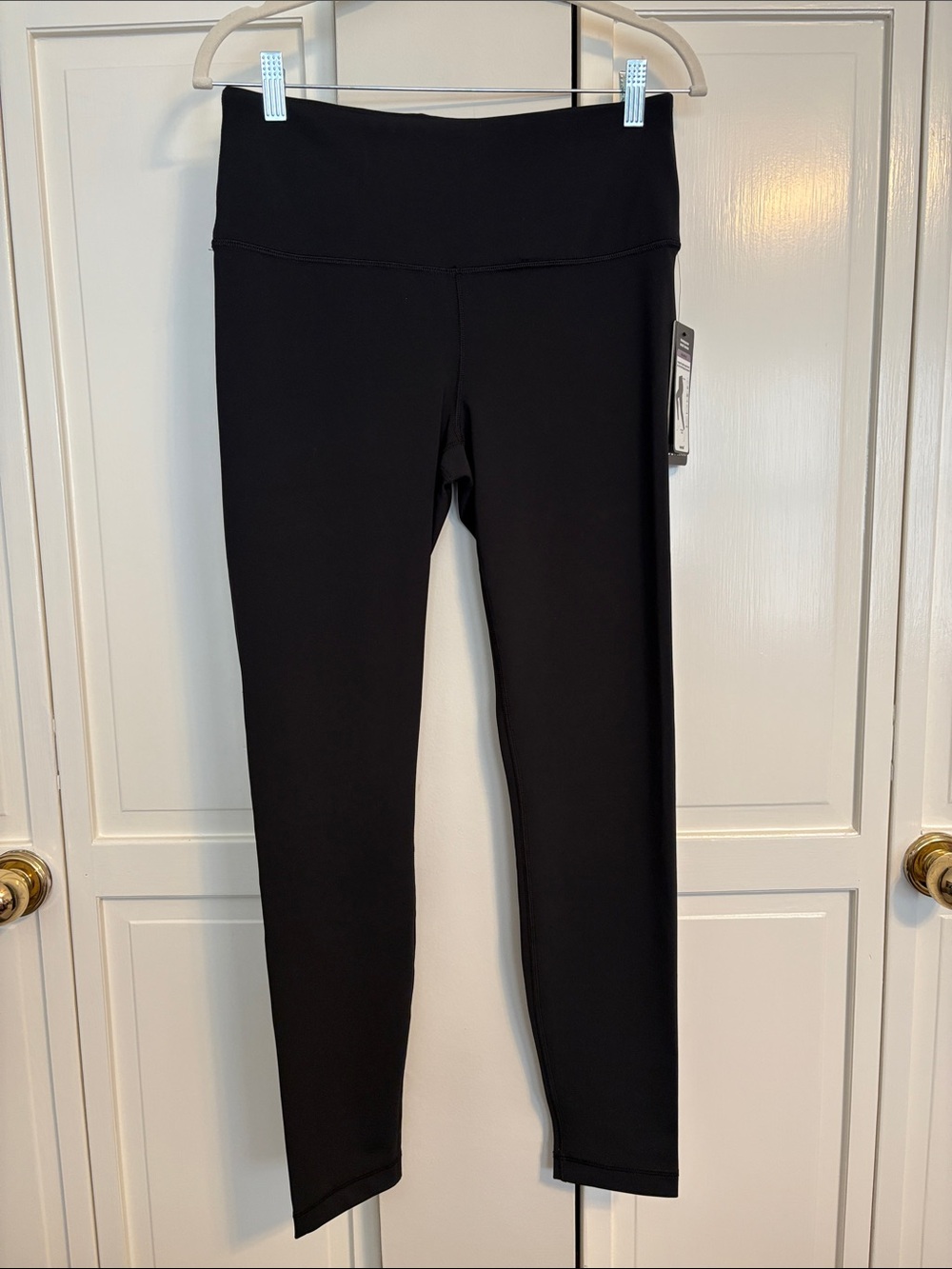 90 Degree by Reflex Black High-Waist Athletic Full Length Leggings Large NWT
